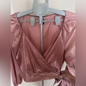 Victoria's Secret Vintage Rose Gold Side Wrap Blouse